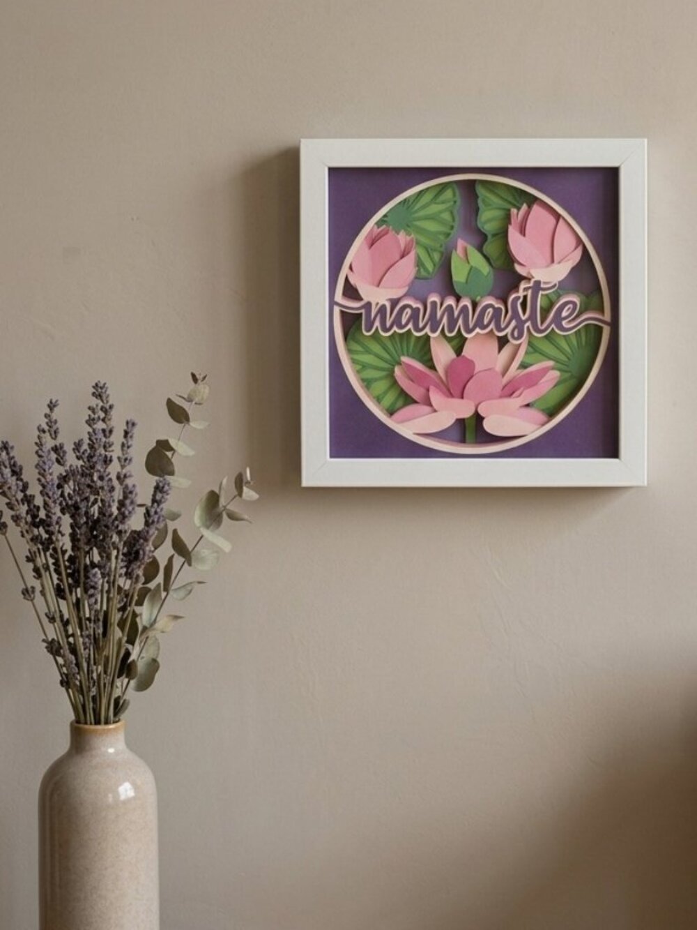 Namaste Pink Lotus Flower Picture